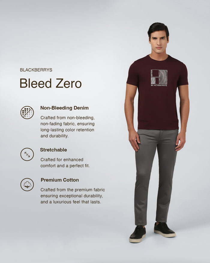 Charcoal Bleed Zero Slim Fit Jeans - Abto