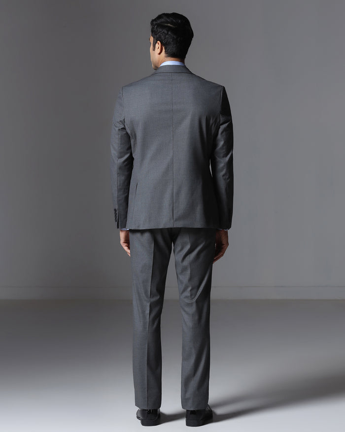 Charcoal Two Piece Textured Suit - Brim