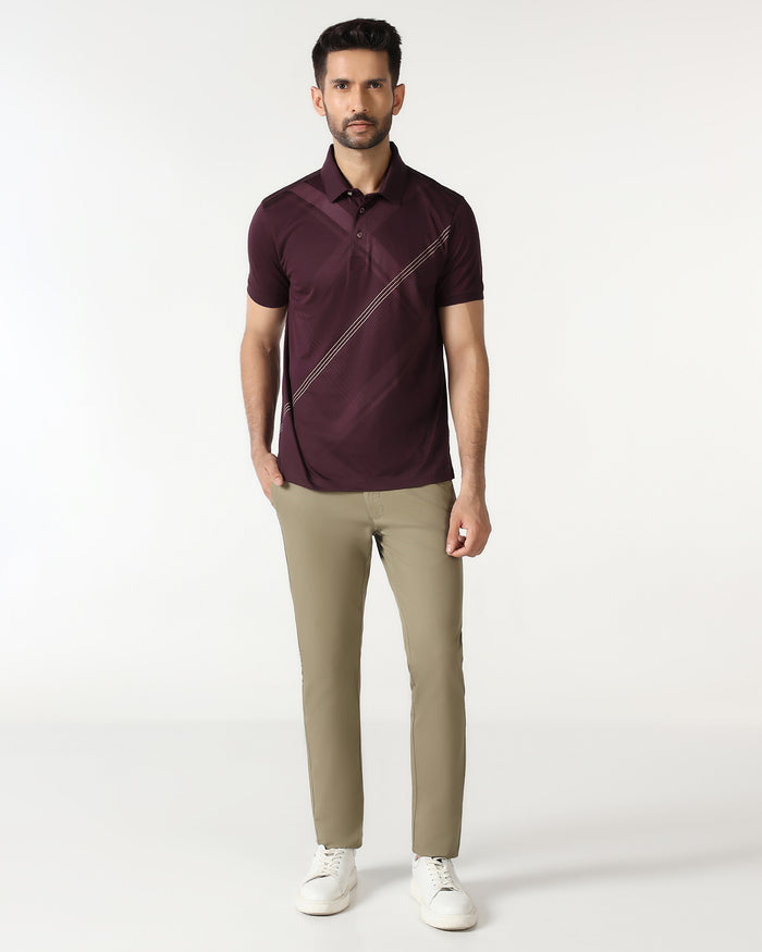 Cherry Lacquer Printed Polo - Kenny