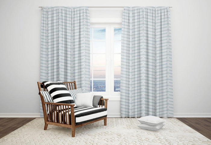Blackout Curtain Panels Chevron, Bedroom Curtains, Window Panels, Window Coverings | Pippa + June
