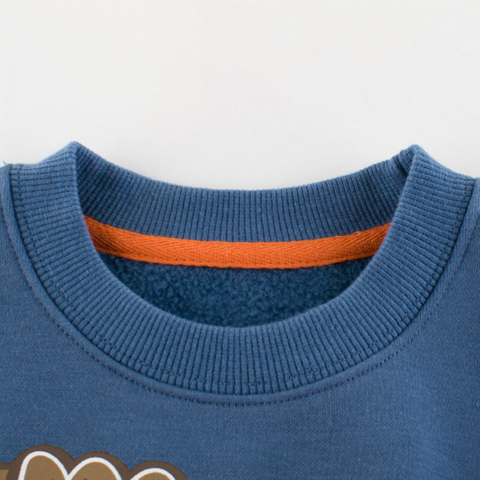 Children's Knitted Sweater For Winter | Velvet Knit Pullover For Boys