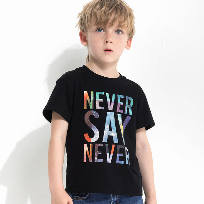 Children's Letter Print T-Shirt | Casual Letter Print T-Shirt For Kids