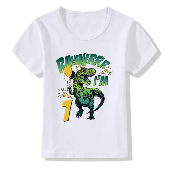 Children's Number Birthday T-Shirt | Custom Birthday Number T-Shirt