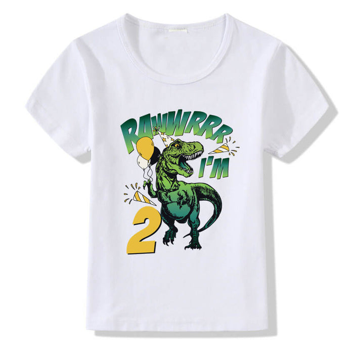 Children's Number Birthday T-Shirt | Custom Birthday Number T-Shirt