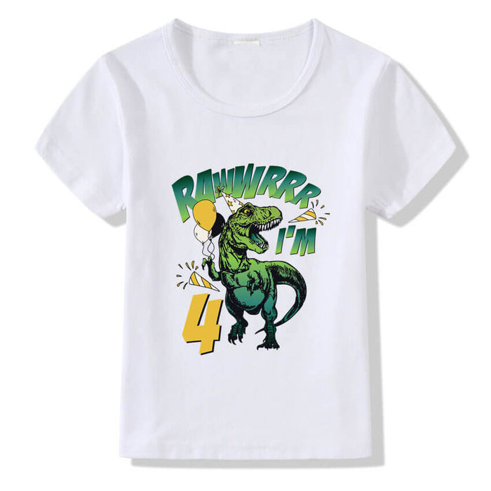 Children's Number Birthday T-Shirt | Custom Birthday Number T-Shirt