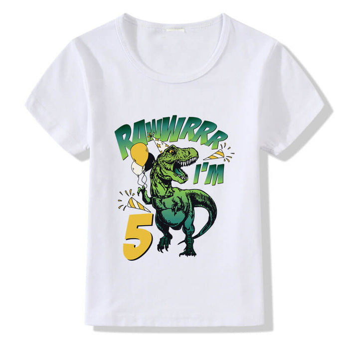 Children's Number Birthday T-Shirt | Custom Birthday Number T-Shirt
