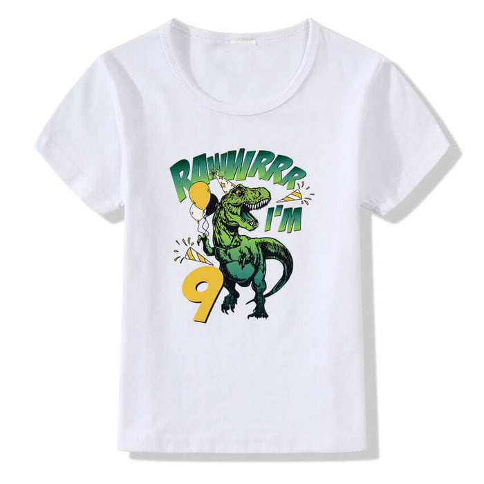 Children's Number Birthday T-Shirt | Custom Birthday Number T-Shirt