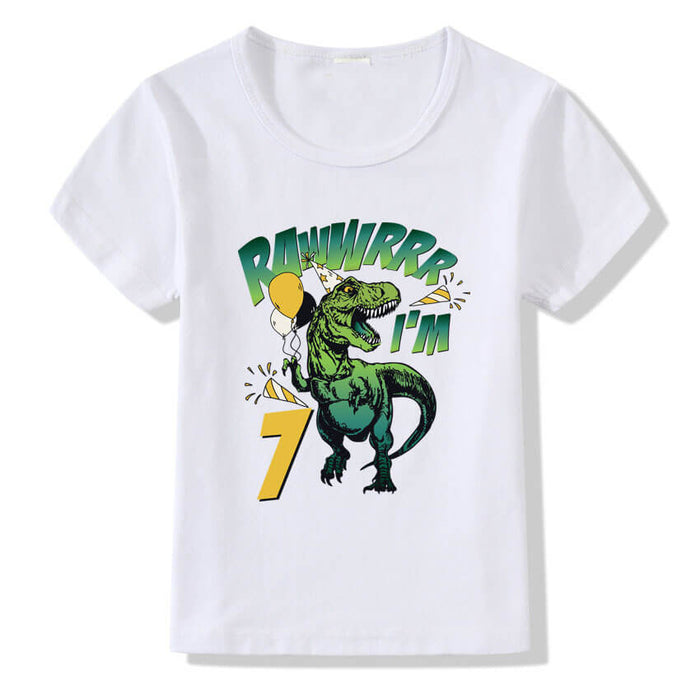 Children's Number Birthday T-Shirt | Custom Birthday Number T-Shirt