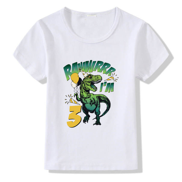Children's Number Birthday T-Shirt | Custom Birthday Number T-Shirt