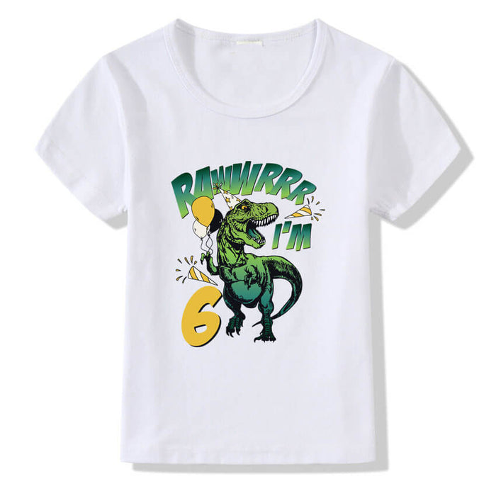 Children's Number Birthday T-Shirt | Custom Birthday Number T-Shirt