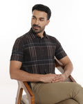 Chocolate Sauce Half Sleeve TechPro Check Shirt - Glen