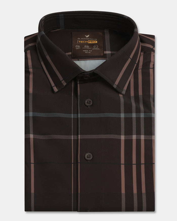 Chocolate Sauce Half Sleeve TechPro Check Shirt - Glen