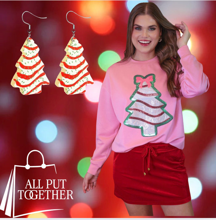 Christmas Tree Treat Lux Pullover