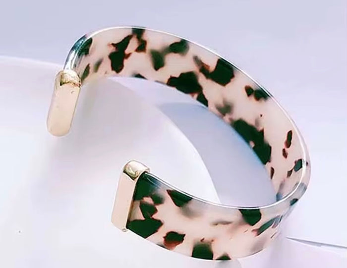 Chunky resin bracelet cuff — colorful statement bangle bracelet for women | All Put Together