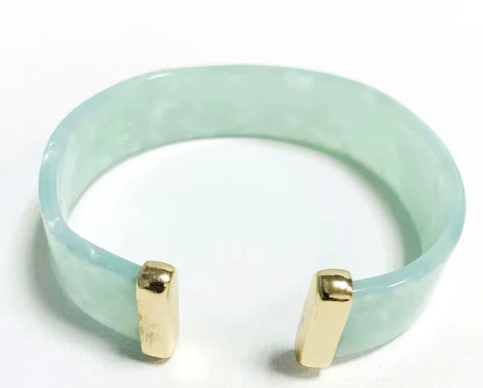 Chunky resin bracelet cuff — colorful statement bangle bracelet for women | All Put Together