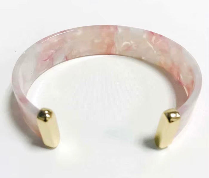 Chunky resin bracelet cuff — colorful statement bangle bracelet for women | All Put Together