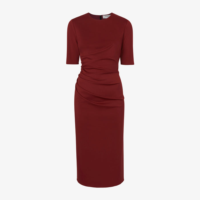 Packshot image of the Ciela Dress in Maroon