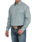 Cinch Long Sleeve Green Print Shirt