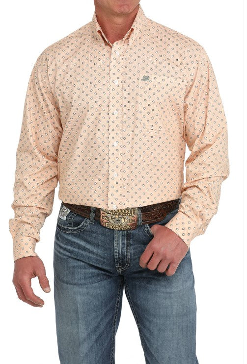Cinch  Long Sleeve Orange Print