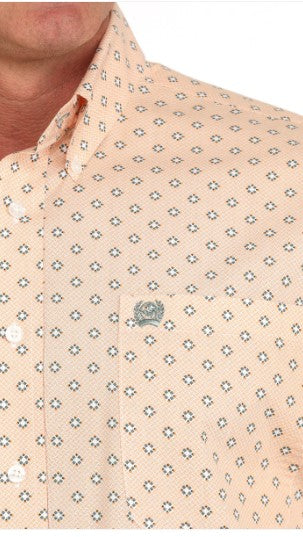 Cinch  Long Sleeve Orange Print