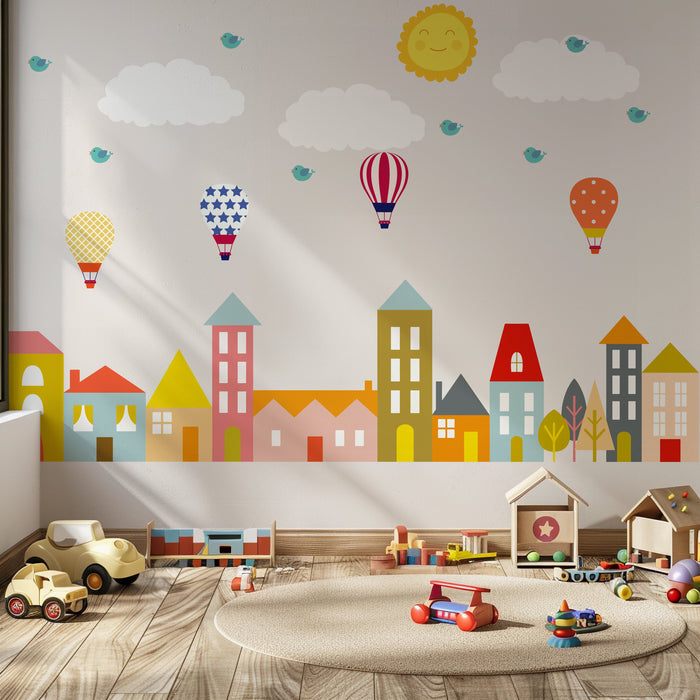 Kids Wall Decals City Scene, Wall Decals Kids, Wall Stickers, Kids Wall Art, Nursery Wall Decor, Baby Wall Decor, Made in Canada | Pippa + June