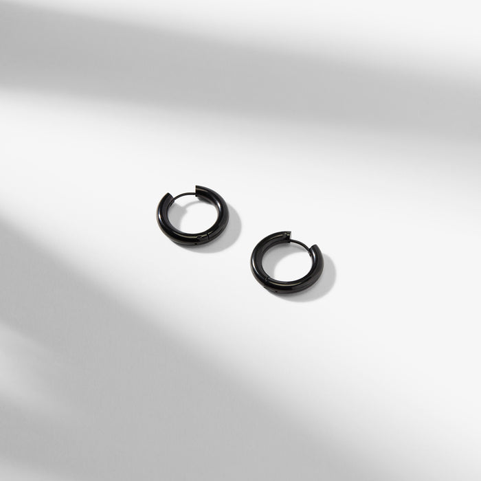 Packshot image of the Claressa Earrings in Black | Lead