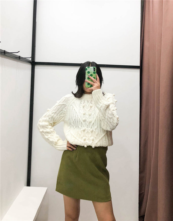 Classy Cable Crew Neck Sweater - foxberryparkproducts