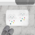 Kids Bath Mat Clouds Stars, Kids Bathroom Decor, Kids Modern Decor | Pippa + June