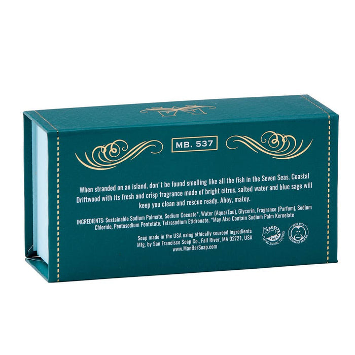 Coastal Driftwood Man Bar natural soap — men's rugged bar soap with driftwood scent | All Put Together