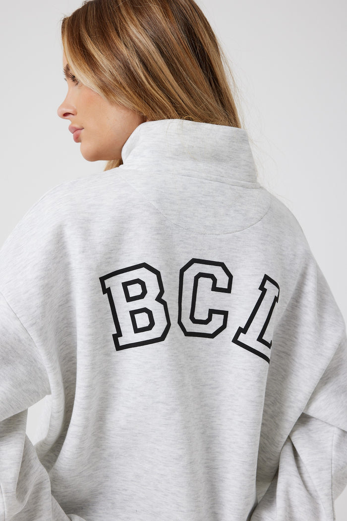 Collingwood Half-Zip Sweatshirt & Leggings Set - Grey Marl / Black
