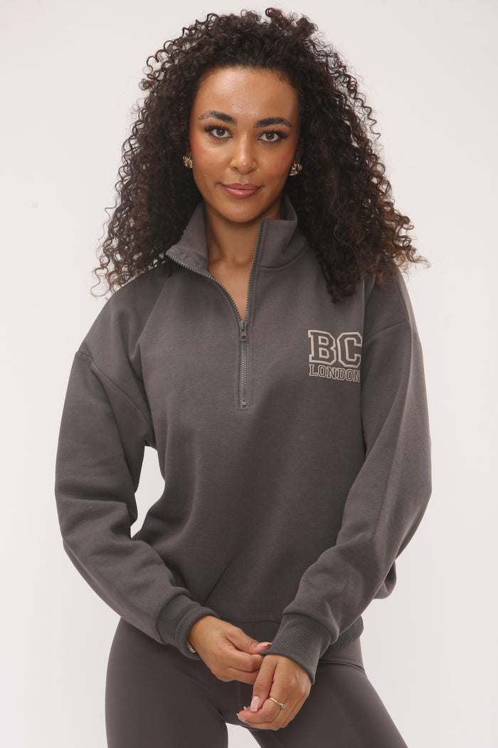 Collingwood Half-Zip Sweatshirt & Leggings Set - Grey