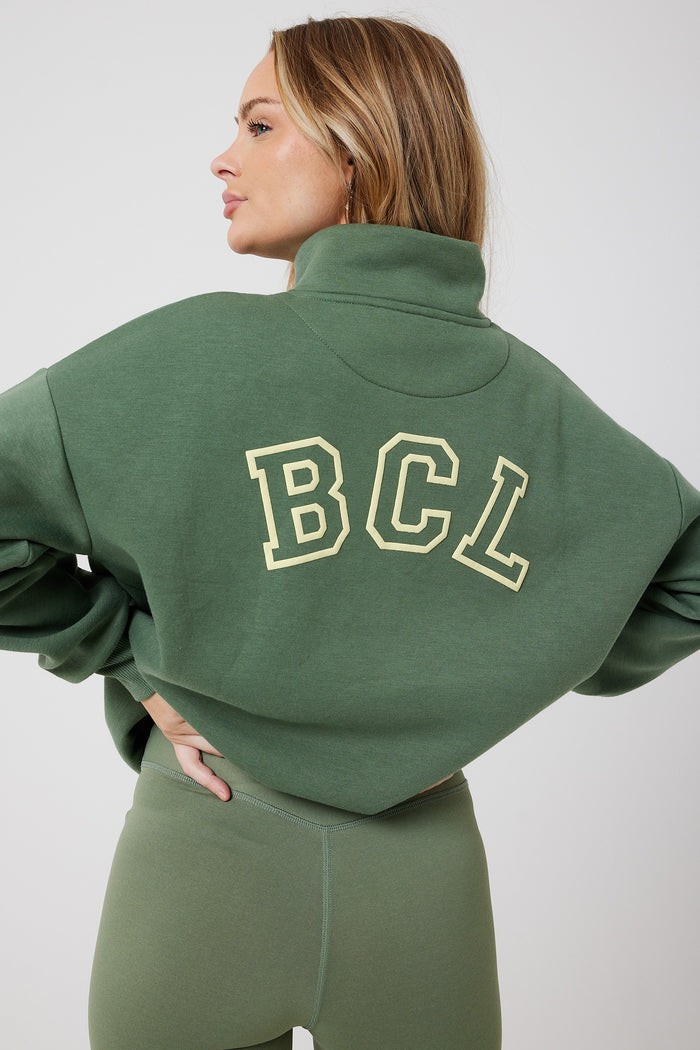 Collingwood Half-Zip Sweatshirt & Leggings Set - Olive