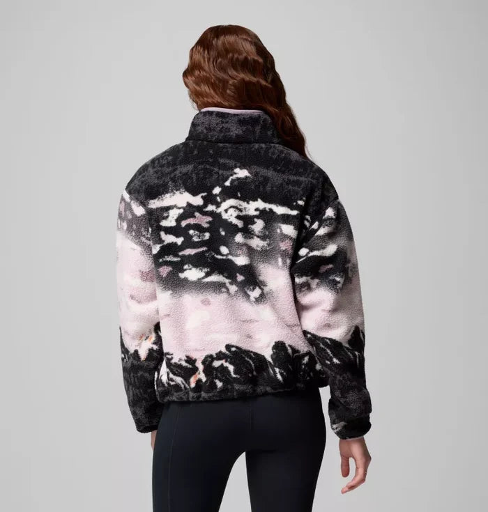 Columbia Women's Helvetia II Cropped Sherpa Half Snap Printed Fleece