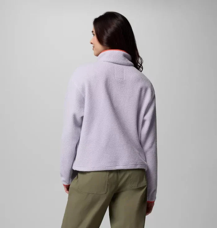 Columbia Women's Helvetia II Cropped Sherpa Half Snap Printed Fleece