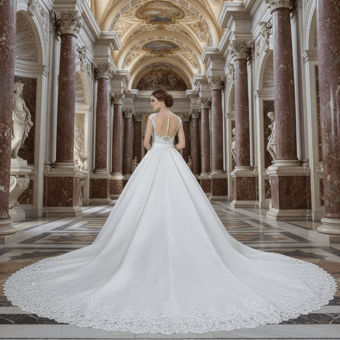 Convertible Mermaid Wedding Gown with Detachable Skirt - Rosymae