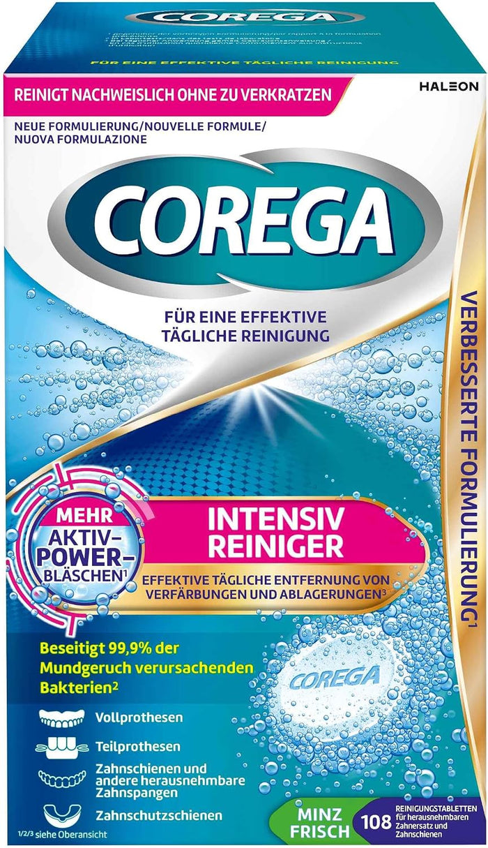 Corega Intensive Cleaner (Tabs), Pack of 108