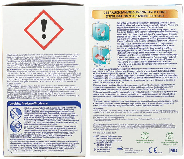 Corega Intensive Cleaner (Tabs), Pack of 108