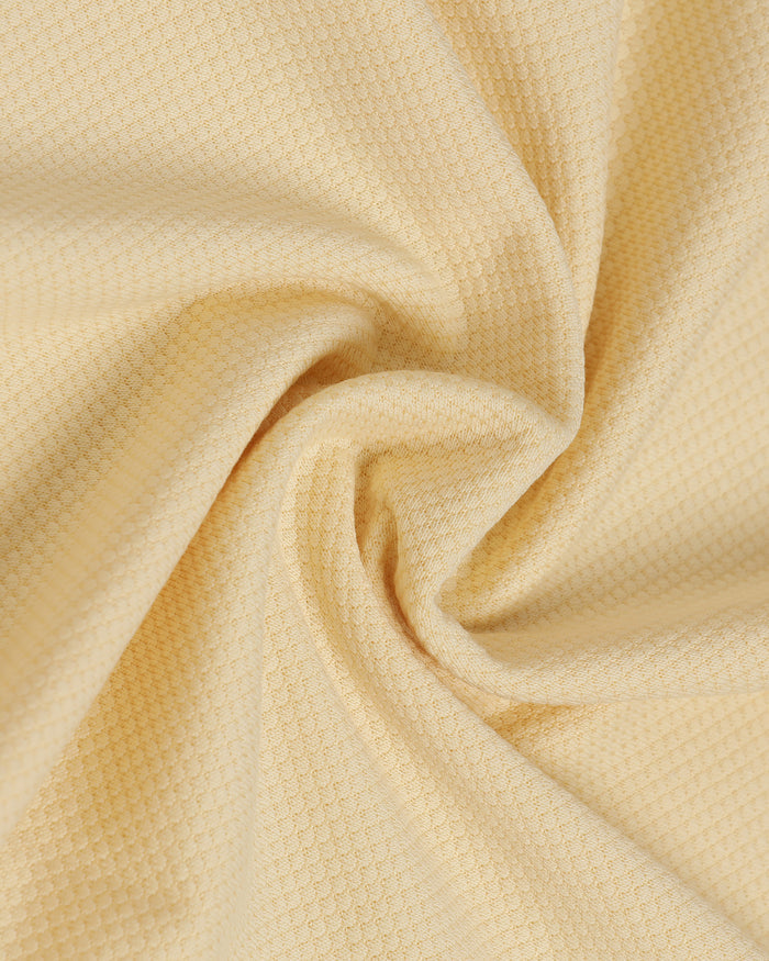Cream Crew Neck Textured T-Shirt - Hexa