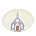 Creative Co-Op Church 13-inch Oval Dolomite Platter