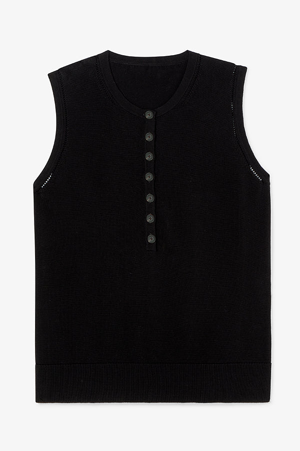 packshot image of the crimmins top in black | Exclude | Still