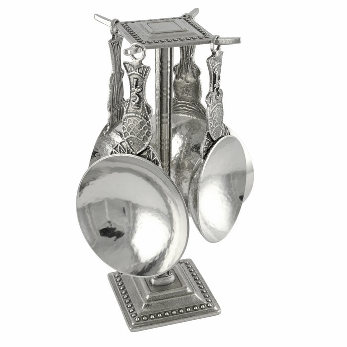 Crosby & Taylor Fish Artisan Pewter Measuring Cups with Display Post