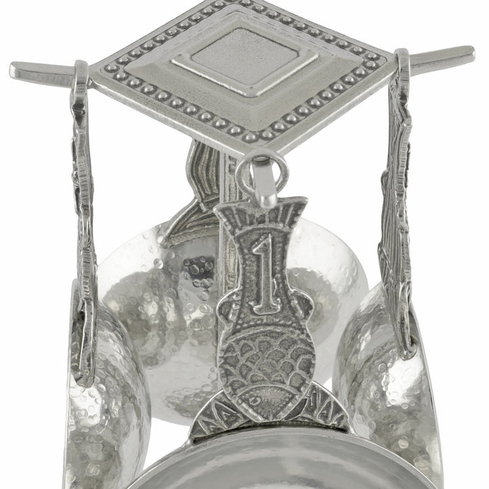 Crosby & Taylor Fish Artisan Pewter Measuring Cups with Display Post