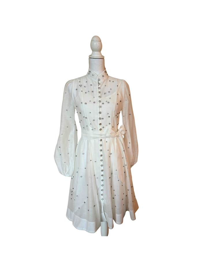 White Dress with Crystals