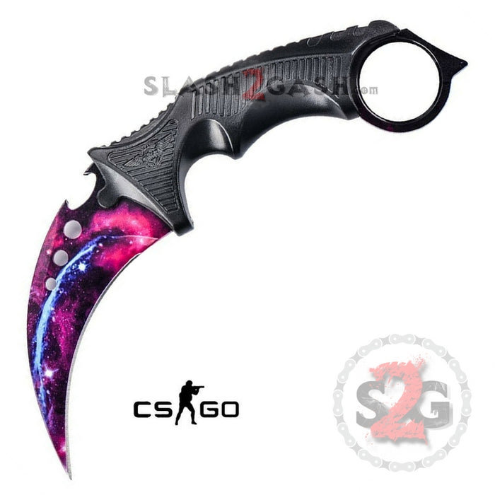 CSGO Galaxy ELITE CIMA Karambit FULL TANG Tactical Claw Neck Knife