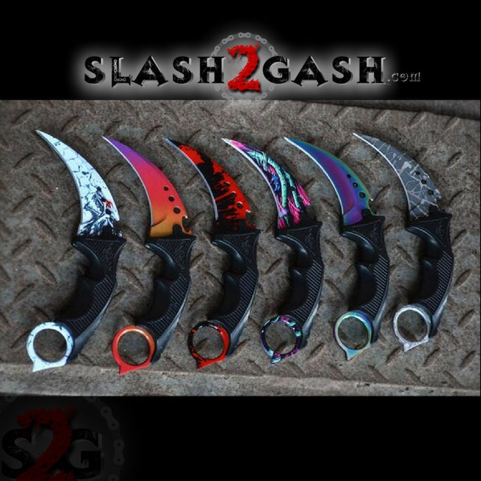 CSGO Galaxy ELITE CIMA Karambit FULL TANG Tactical Claw Neck Knife