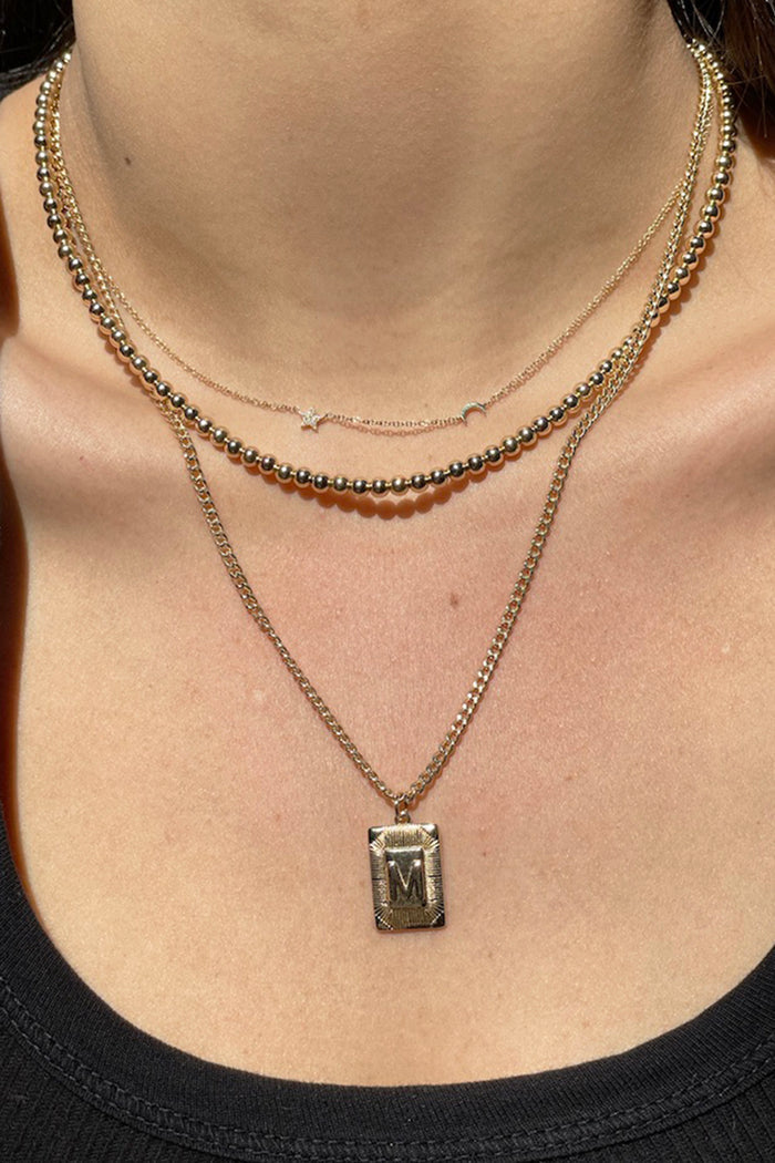 Curb Chain Initial Necklace