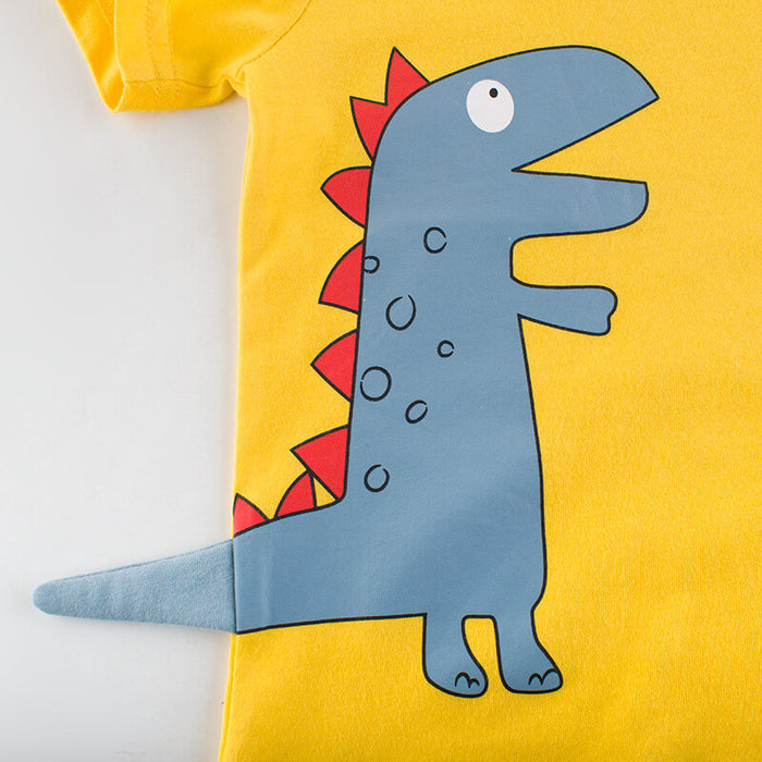 Cute Dinosaur T-Shirt For Children's | Cartoon Dinosaur Kids Shirt