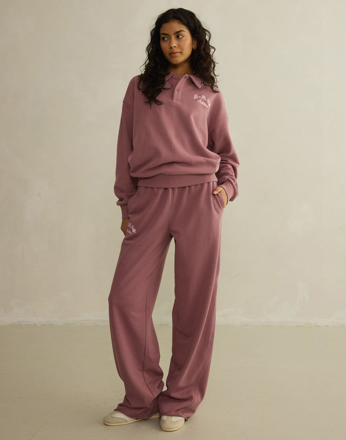Daily Collared Sweatshirt in Terra Rose
