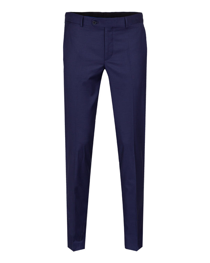 Dark Blue Plain Suit Trouser-Makrom