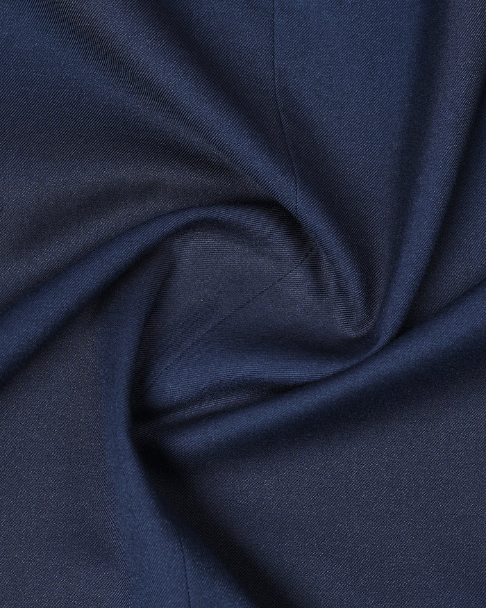 Dark Blue Two Piece Solid Suit - Cabshot